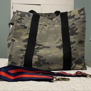 PS Pretty Simple Carrie Canvas Camo Tote Crossbody